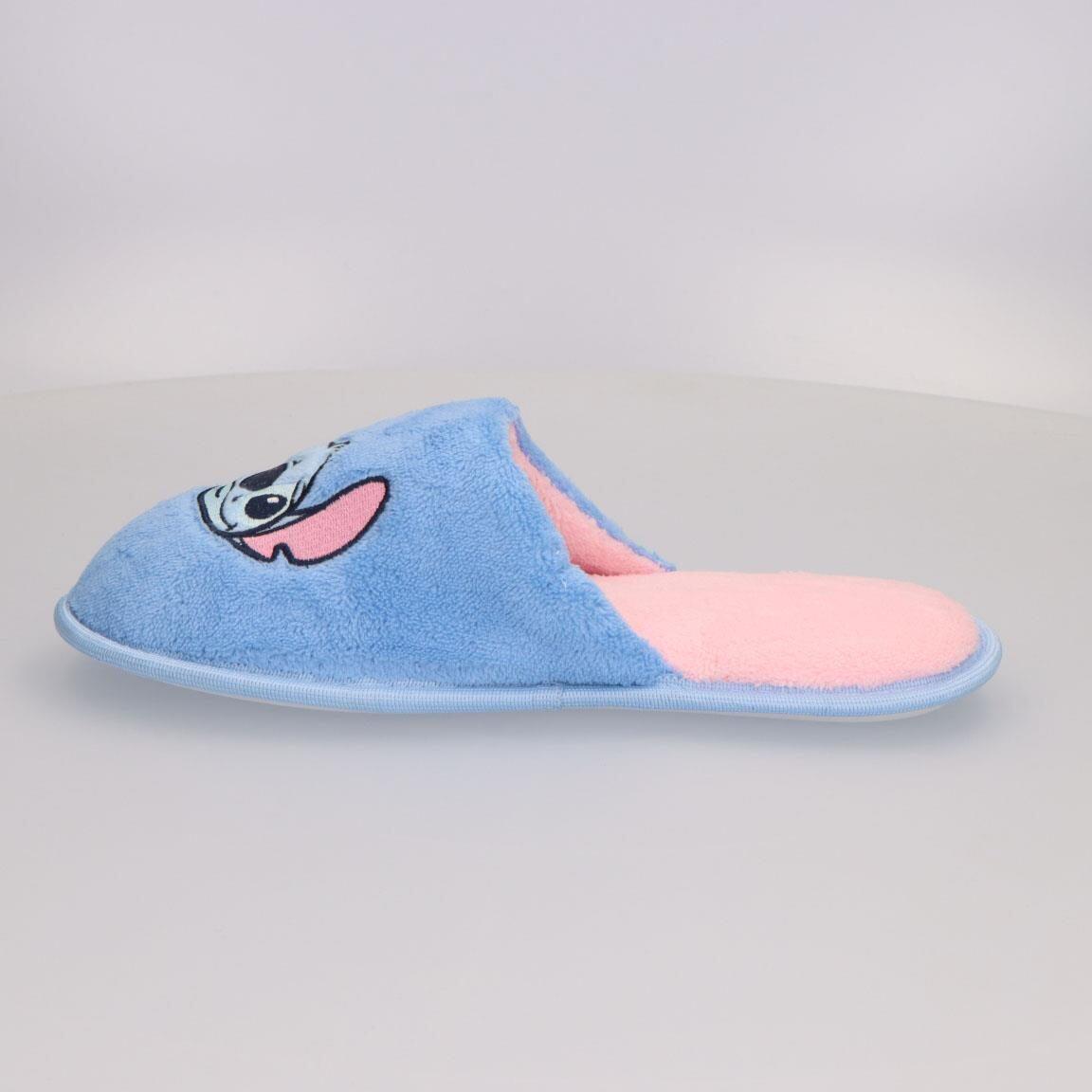Zapatillas de Casa Abiertas Adultos Stitch de Poliéster Antideslizantes Azules 3/4