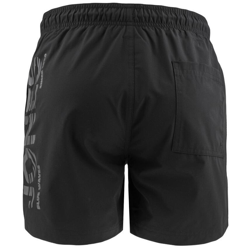 Heren Plus Size Zwemshort Wave Logo Zwart 5/5