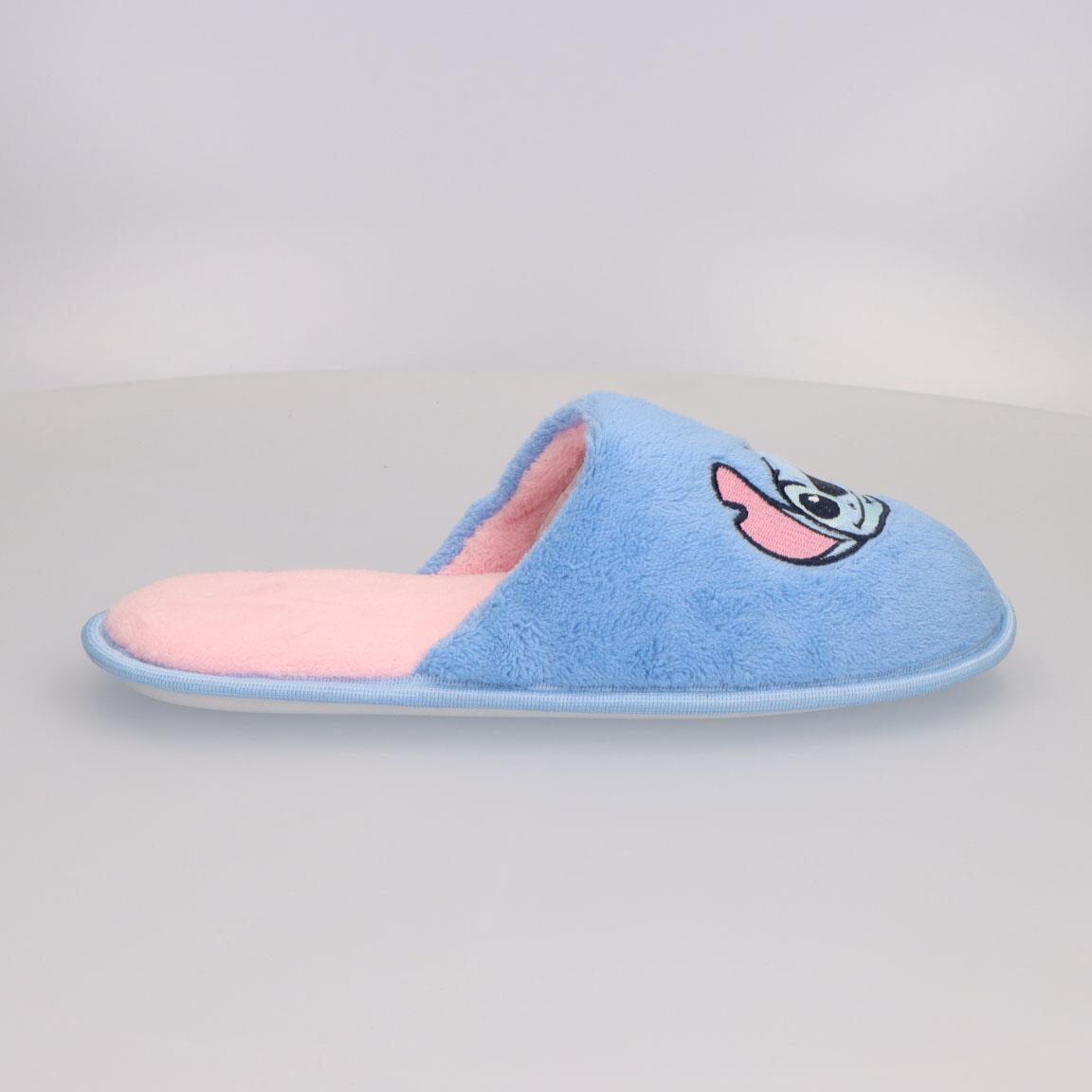 Zapatillas de Casa Abiertas Adultos Stitch de Poliéster Antideslizantes Azules 2/4