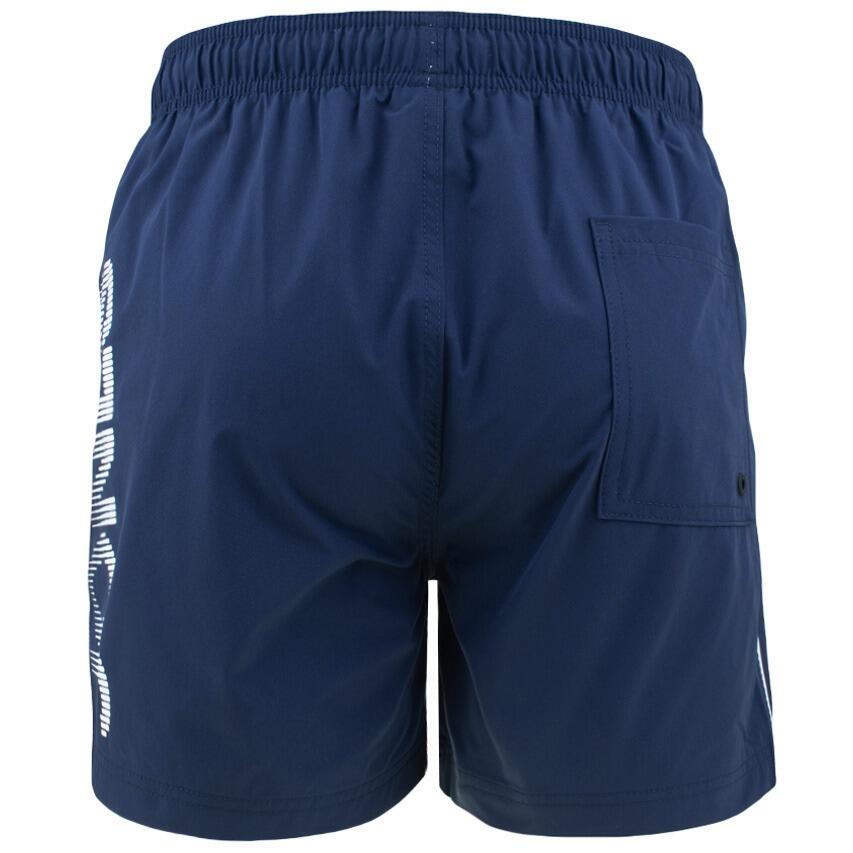 Heren Zwemshort Plus Size Splice Logo Blauw 6/7