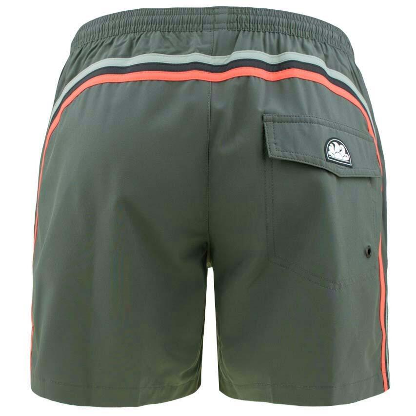 Heren Elastic Waist Zwemshort Removable Pouch Groen 7/7