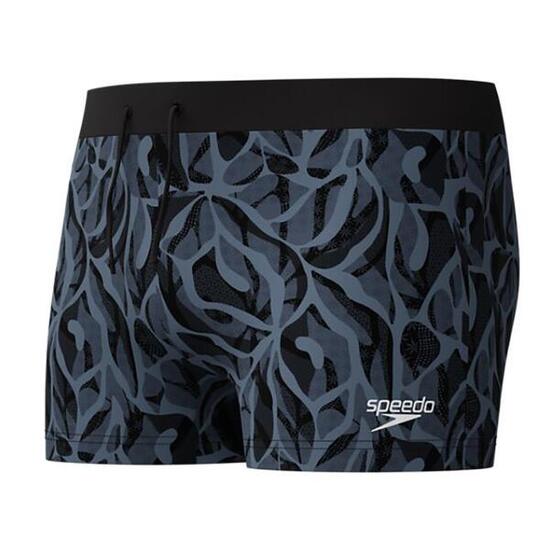 Maillot natation - homme - aquashort résistant - noir/gris