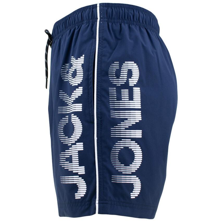 Heren Zwemshort Plus Size Splice Logo Blauw 5/7