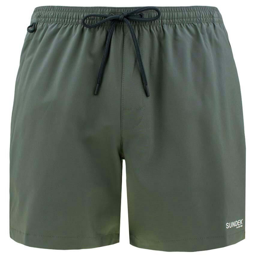Heren Elastic Waist Zwemshort Removable Pouch Groen 6/7