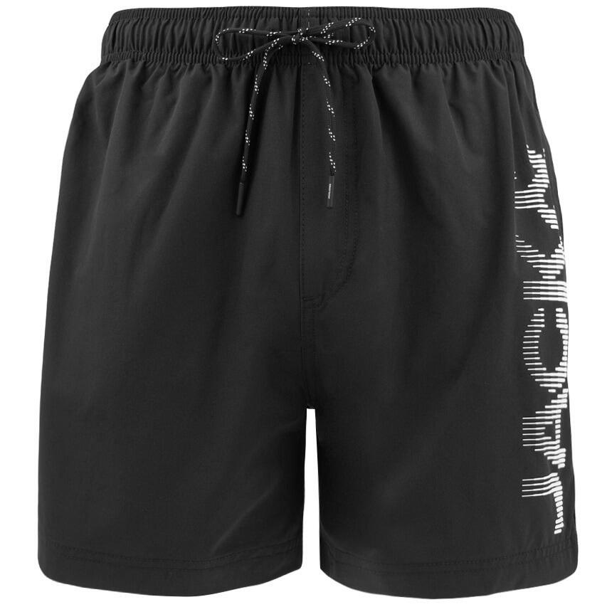 Heren Zwemshort Plus Size Splice Logo Zwart 4/7
