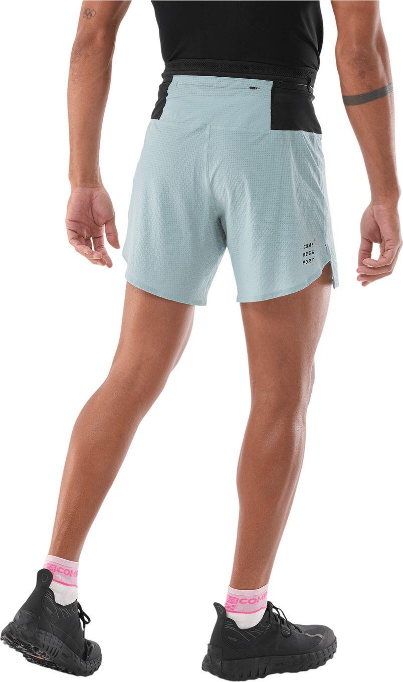 Pantaloncini Compressport Trail Racing Overshort blu da uomo 2/4