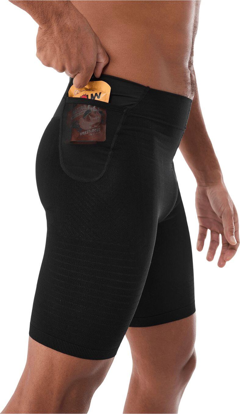 Pantaloncini Compressport Run Under Control Nero Uomo 3/5