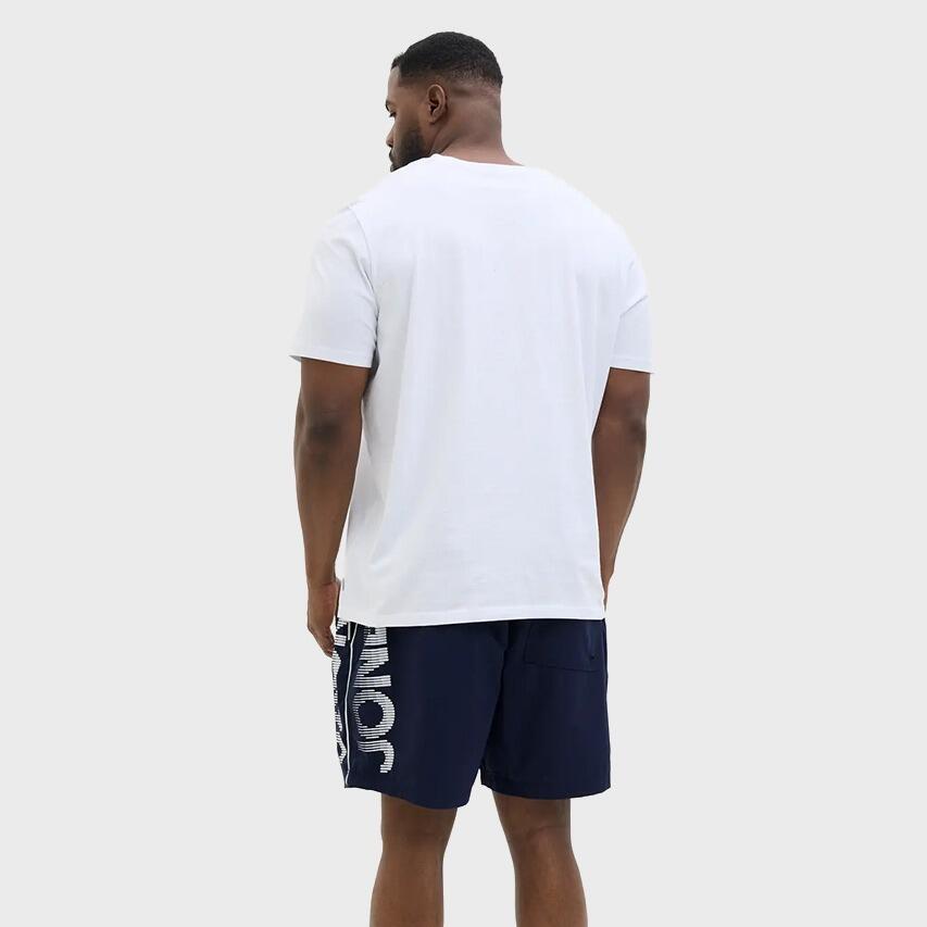 Heren Zwemshort Plus Size Splice Logo Blauw 3/7
