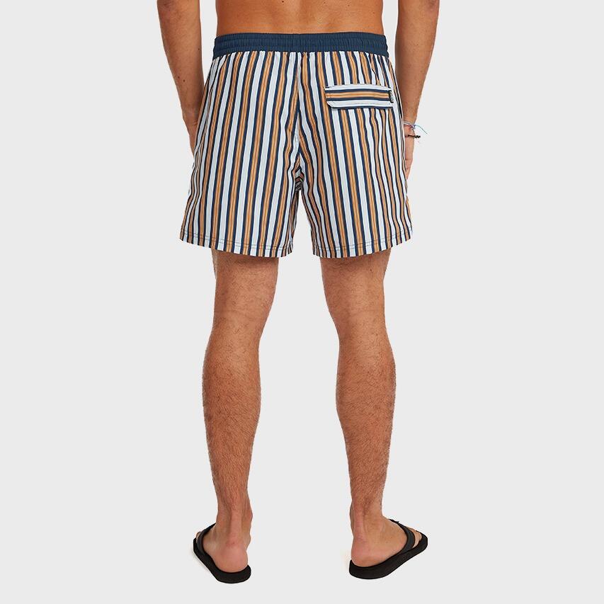 Heren Zwemshort Originals Stripe Blauw & Oranje Multi 3/5