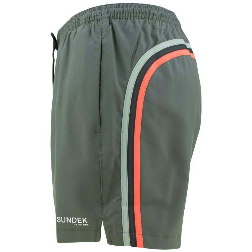 Heren Elastic Waist Zwemshort Removable Pouch Groen 4/7