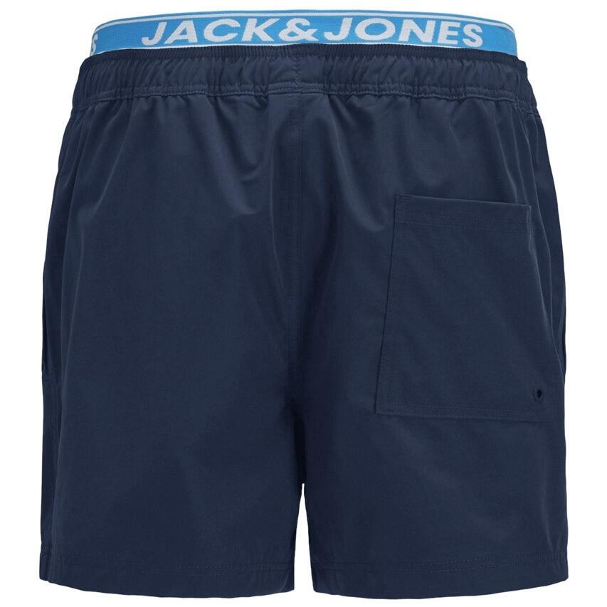 Heren Zwemshort Plus Size Double Waitband Blauw 3/3
