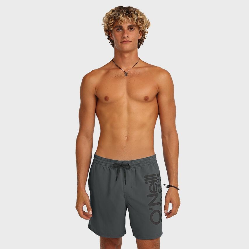 Heren Zwemshort Cali Logo Grijs 2/6