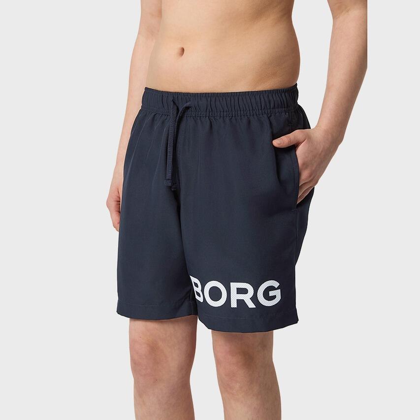 Kids Zwemshort Borg Logo Blauw 6/7