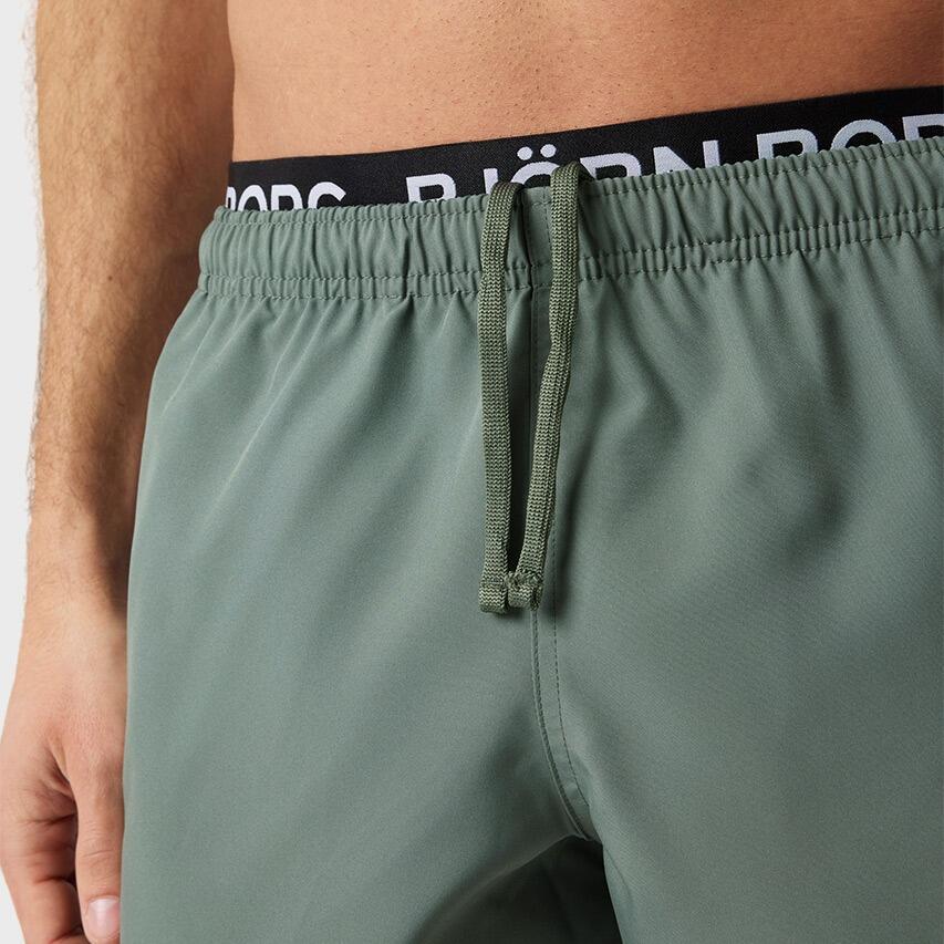 Heren Double Waistband Zwemshort Groen II 5/7