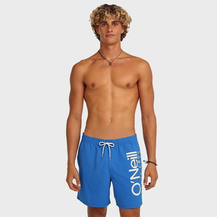 Heren Zwemshort Cali Logo Blauw II 2/5