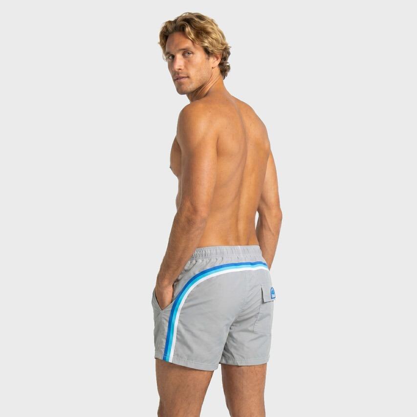 Heren Elastic Waist Zwemshort Grijs 02004 3/7