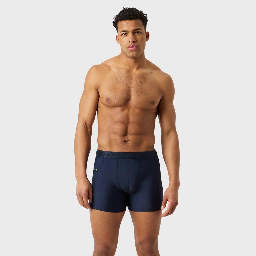 Heren Rits Zwemboxer Stretch Blauw 2/7