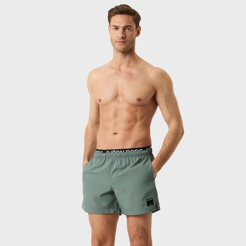 Heren Double Waistband Zwemshort Groen II 2/7