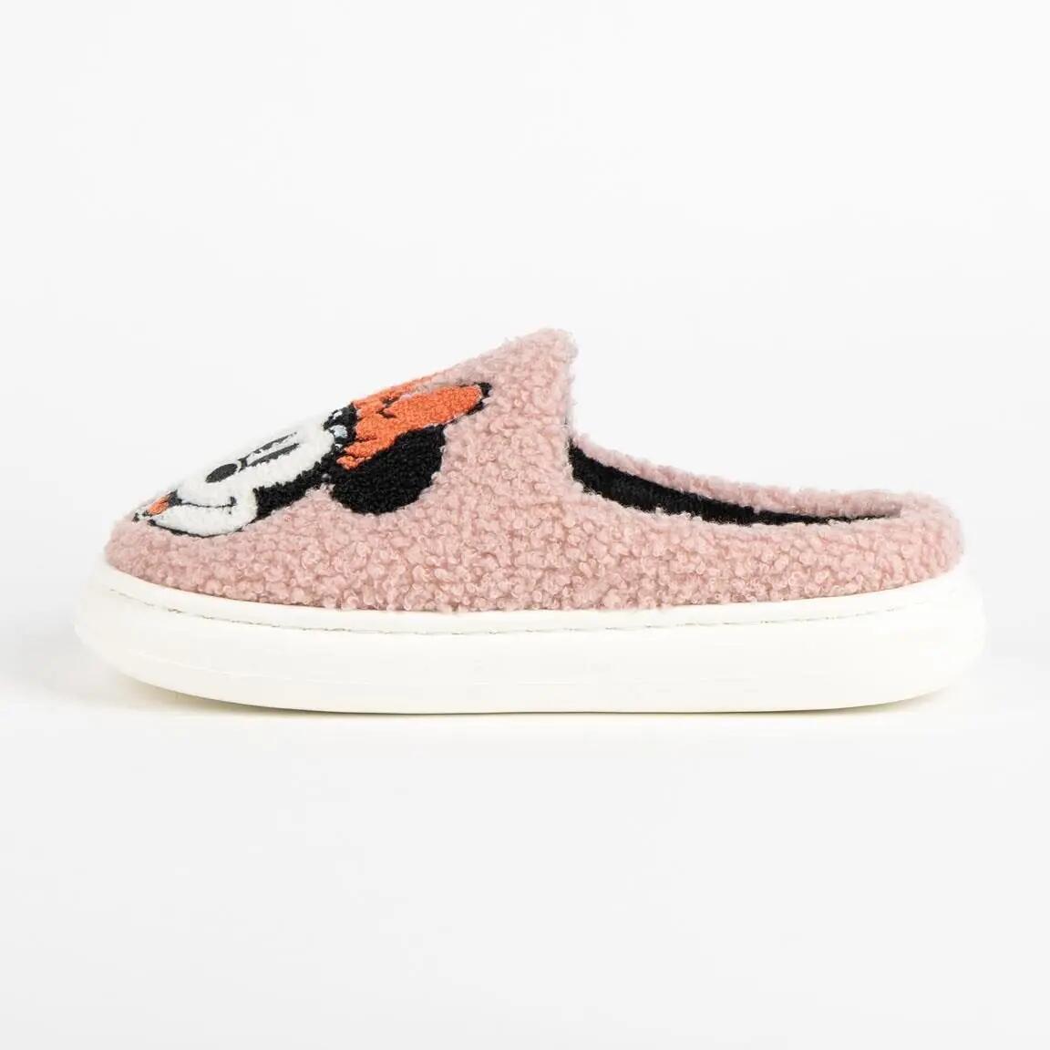 Pantufas de dedo aberto da Minnie Mouse para adultos, poliéster antiderrapante 4/6