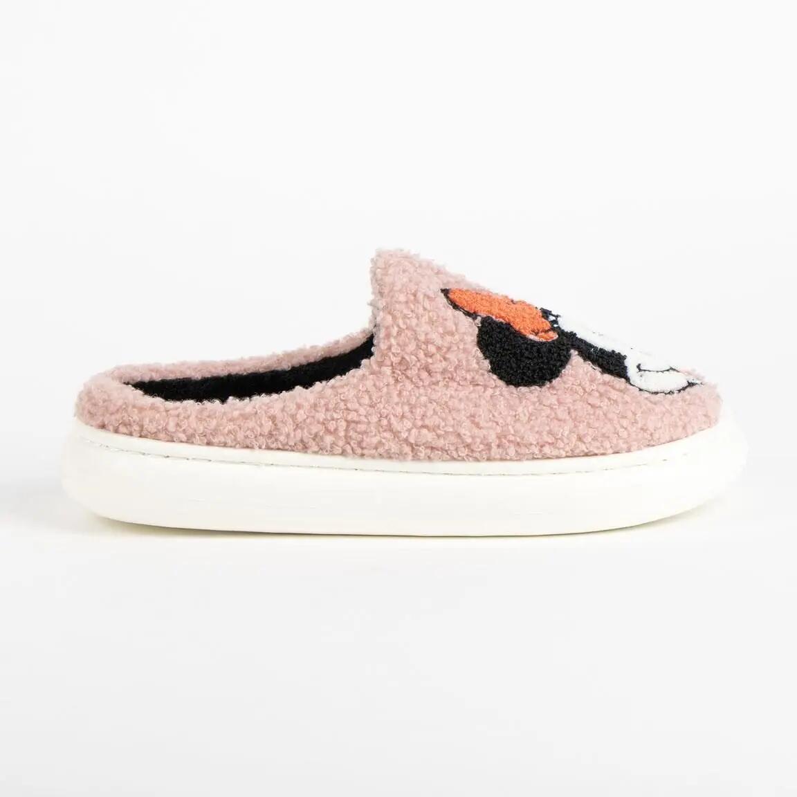 Pantufas de dedo aberto da Minnie Mouse para adultos, poliéster antiderrapante 3/6