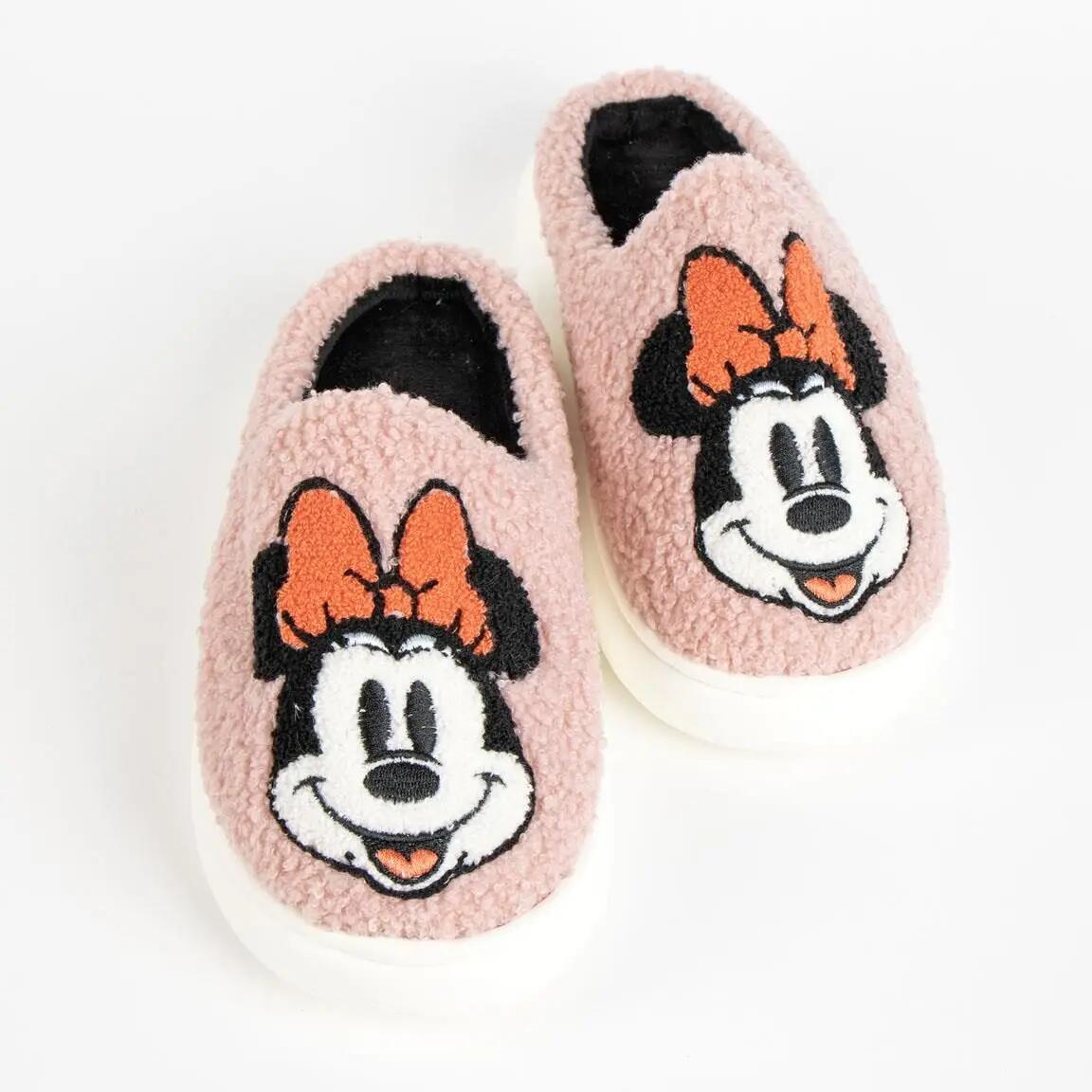 Pantufas de dedo aberto da Minnie Mouse para adultos, poliéster antiderrapante 2/6