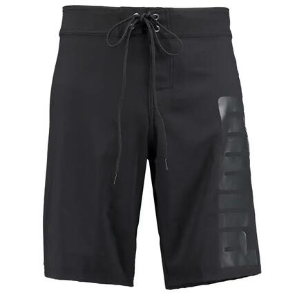 Short de bain long avec fermeture éclair pour homme Logo Noir