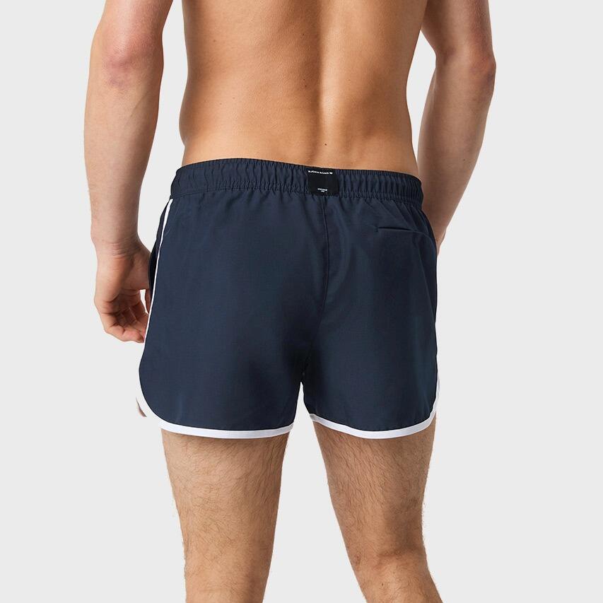 Heren Zwemshort Retro Basic Blauw 7/7