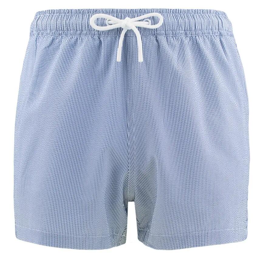 Heren Zwemshort Seersucker Stripes Blauw & Wit II Multi 7/7