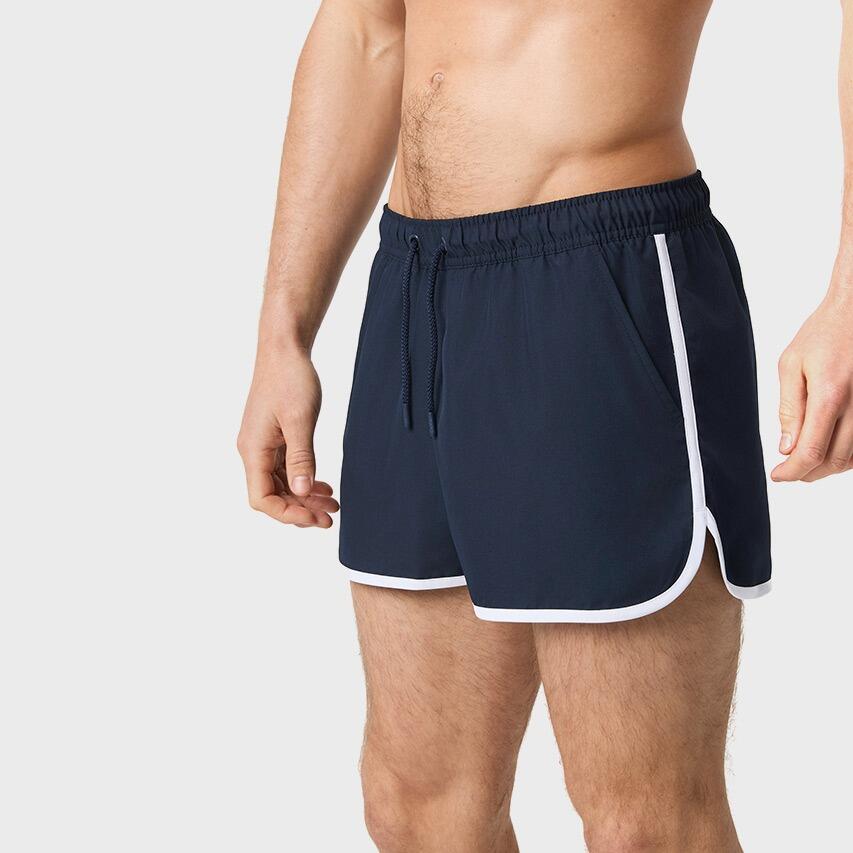 Heren Zwemshort Retro Basic Blauw 6/7