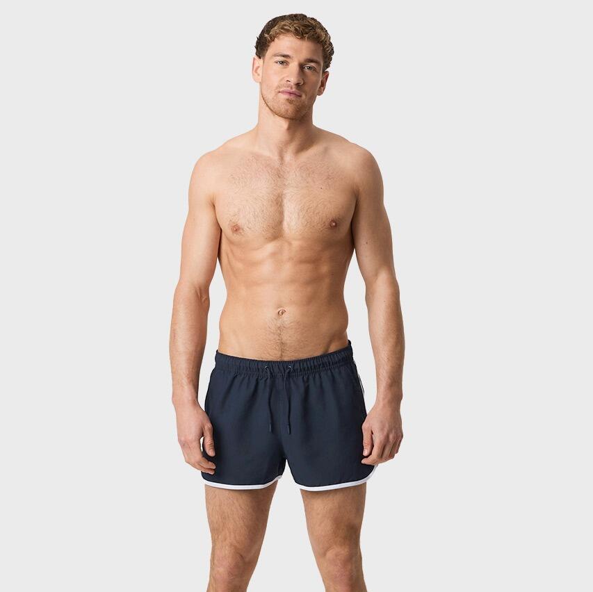 Heren Zwemshort Retro Basic Blauw 5/7