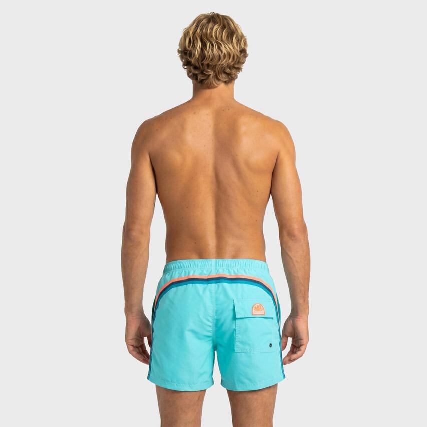 Heren Elastic Waist Zwemshort Blauw 05203 3/6
