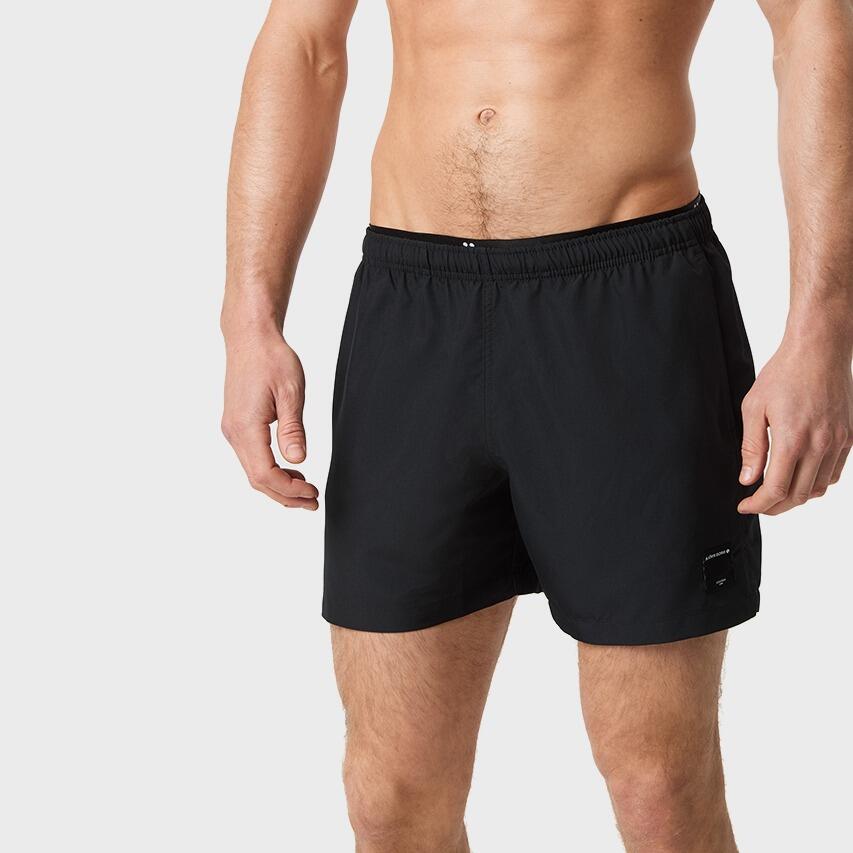 Heren Double Waistband Zwemshort Zwart 6/7