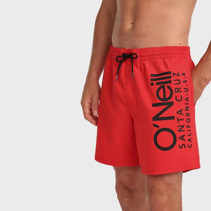 Heren Zwemshort Cali Logo Rood 4/5