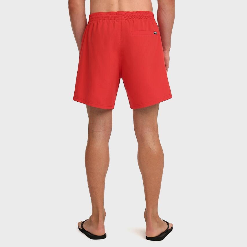 Heren Zwemshort Cali Logo Rood 3/5