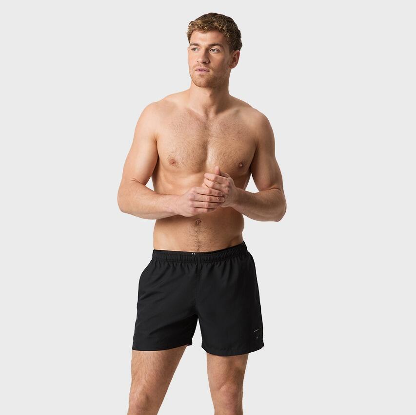Heren Double Waistband Zwemshort Zwart 5/7