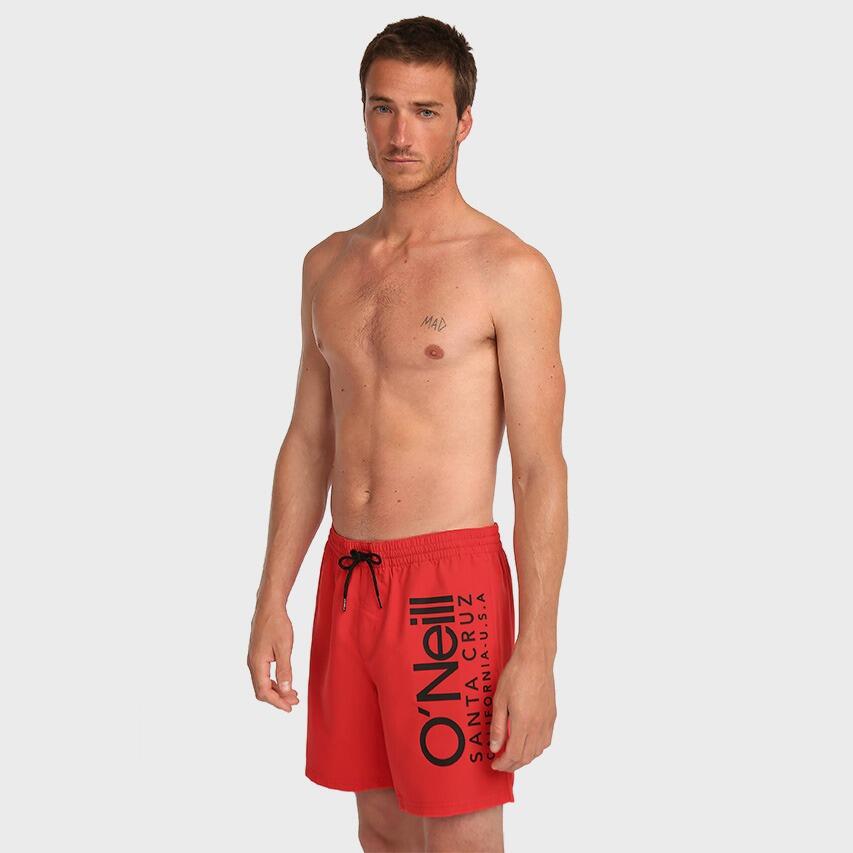 Heren Zwemshort Cali Logo Rood 2/5
