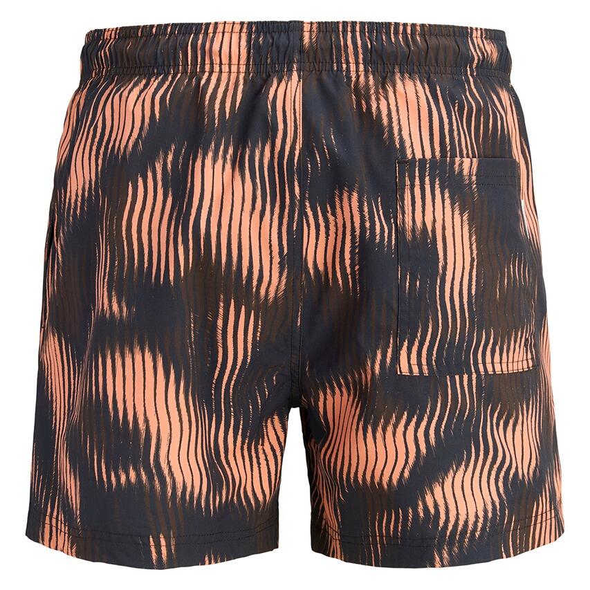 Heren Zwemshort Shell AOP Zwart & Oranje Multi 4/4
