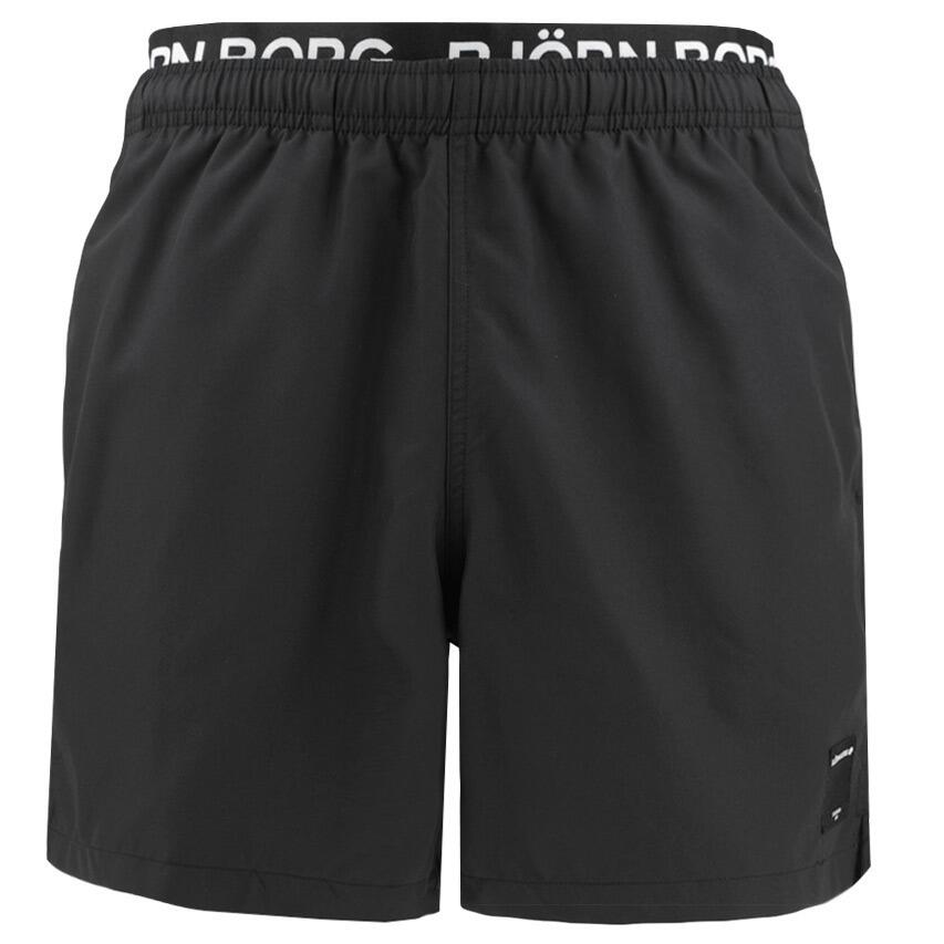 Heren Double Waistband Zwemshort Zwart 2/7