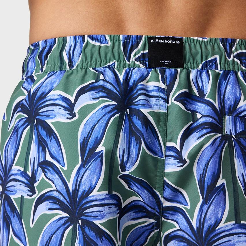Heren Zwemshort Flowers Groen & Blauw 6/7