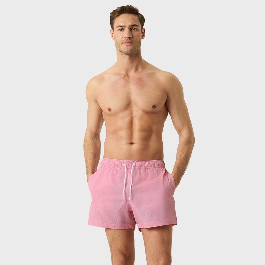 Heren Zwemshort Seersucker Stripes Rood & Wit Multi 2/7