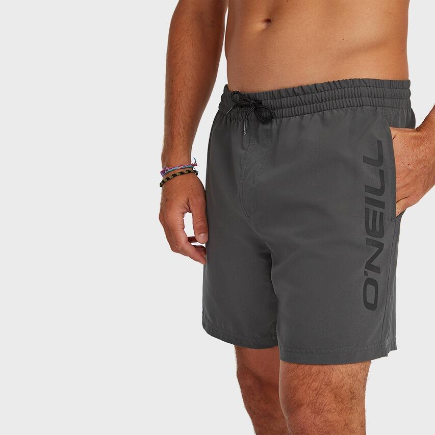 Heren Zwemshort Logo Grijs 4/5