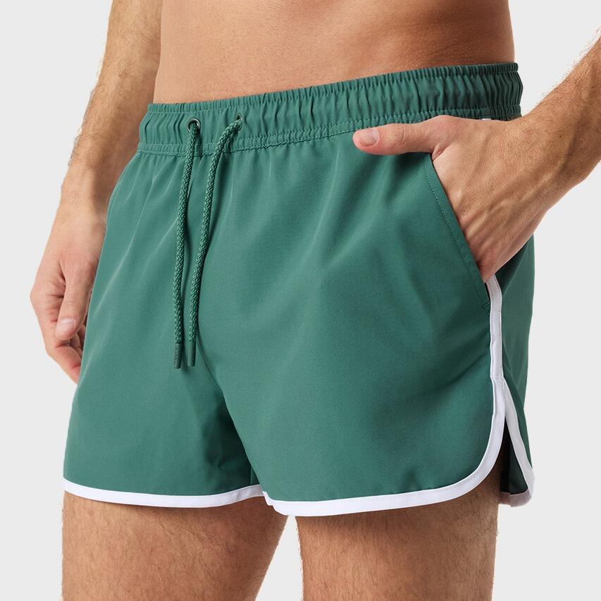 Heren Zwemshort Retro Basic Groen II 3/7