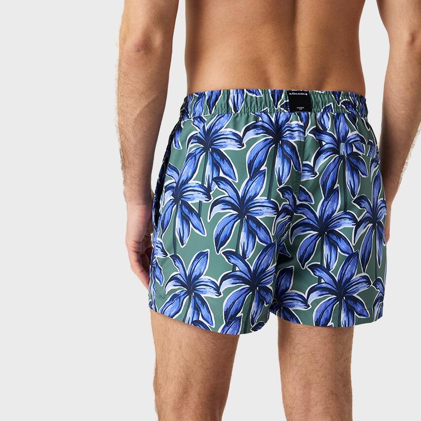 Heren Zwemshort Flowers Groen & Blauw 4/7