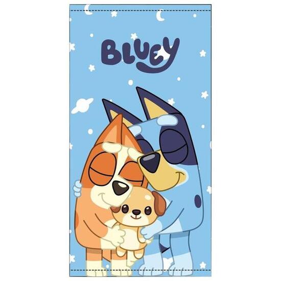 Serviette en microfibre plage Enfant Bluey Bleu avec étoiles 70x140 cm
