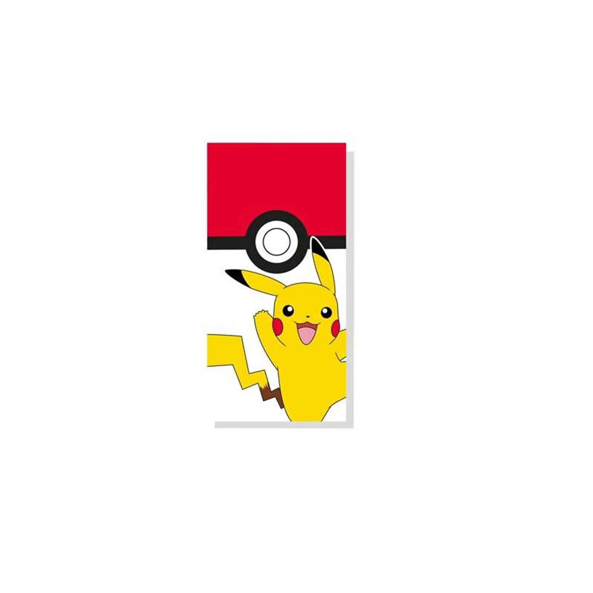 Toalla de playa Infantil Pokémon Pikachu Poké Ball Algodón 70x140 cm 2/2