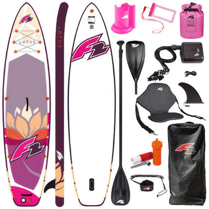 Deska Sup Pompowana F2 Lotus 10'8 Multiset LILAC Combo Pompka Dry Bag