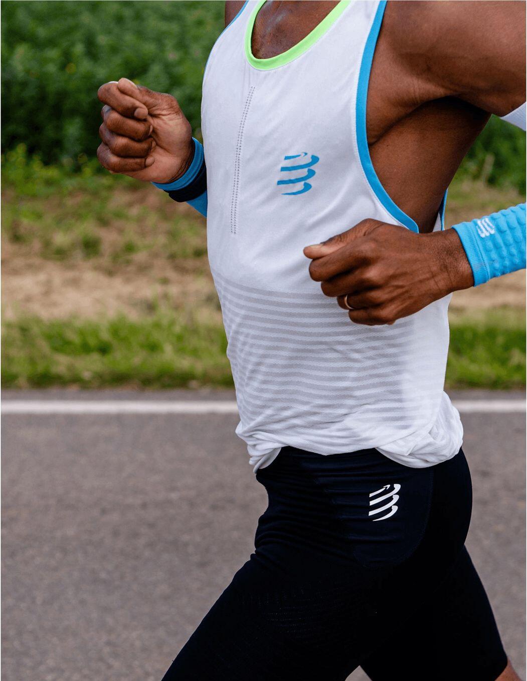 Canotta Compressport Pro Racing Bianca Uomo 5/5