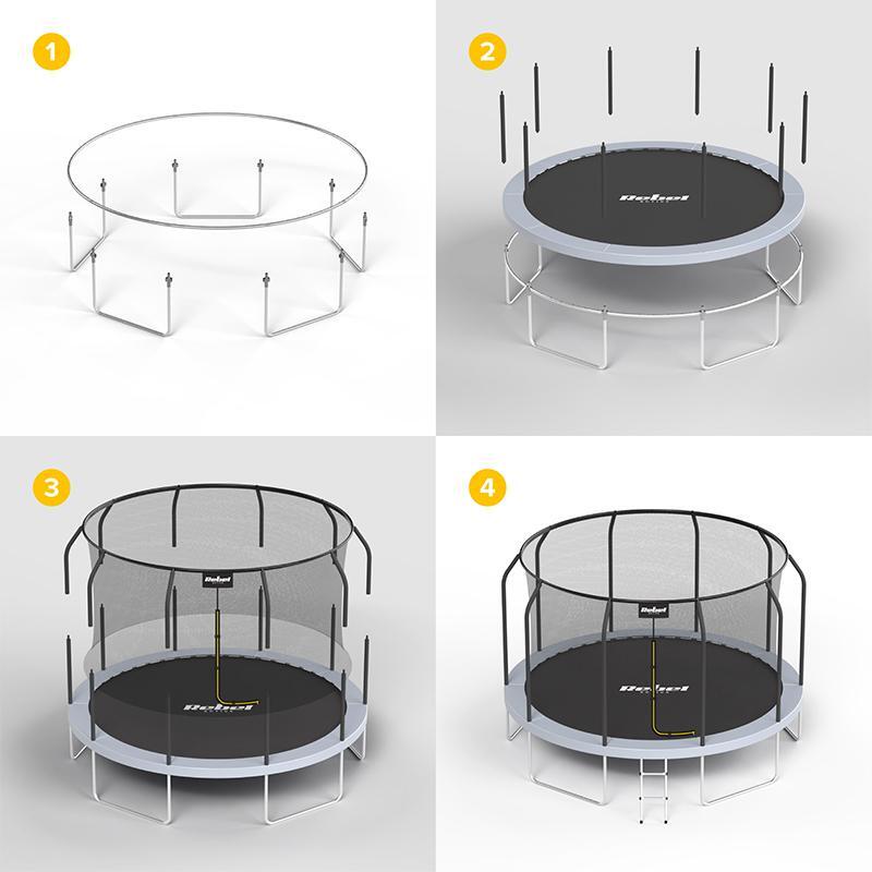 Trampolina ogrodowa dla dzieci Rebel Active z siatką ochronną 8ft/244 cm 5/7
