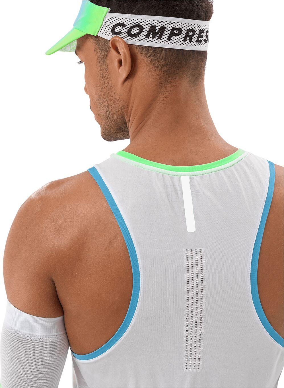 Canotta Compressport Pro Racing Bianca Uomo 4/5