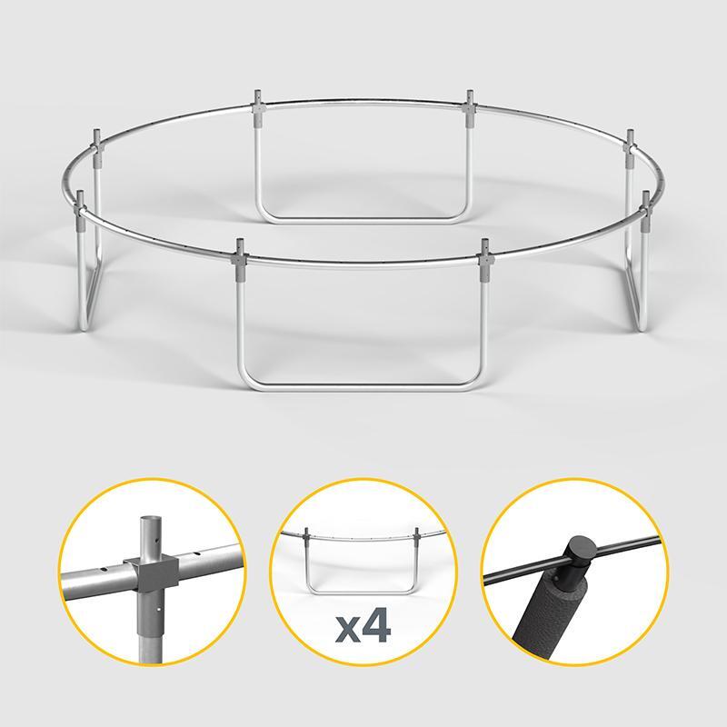 Trampolina ogrodowa dla dzieci Rebel Active z siatką ochronną 8ft/244 cm 2/7